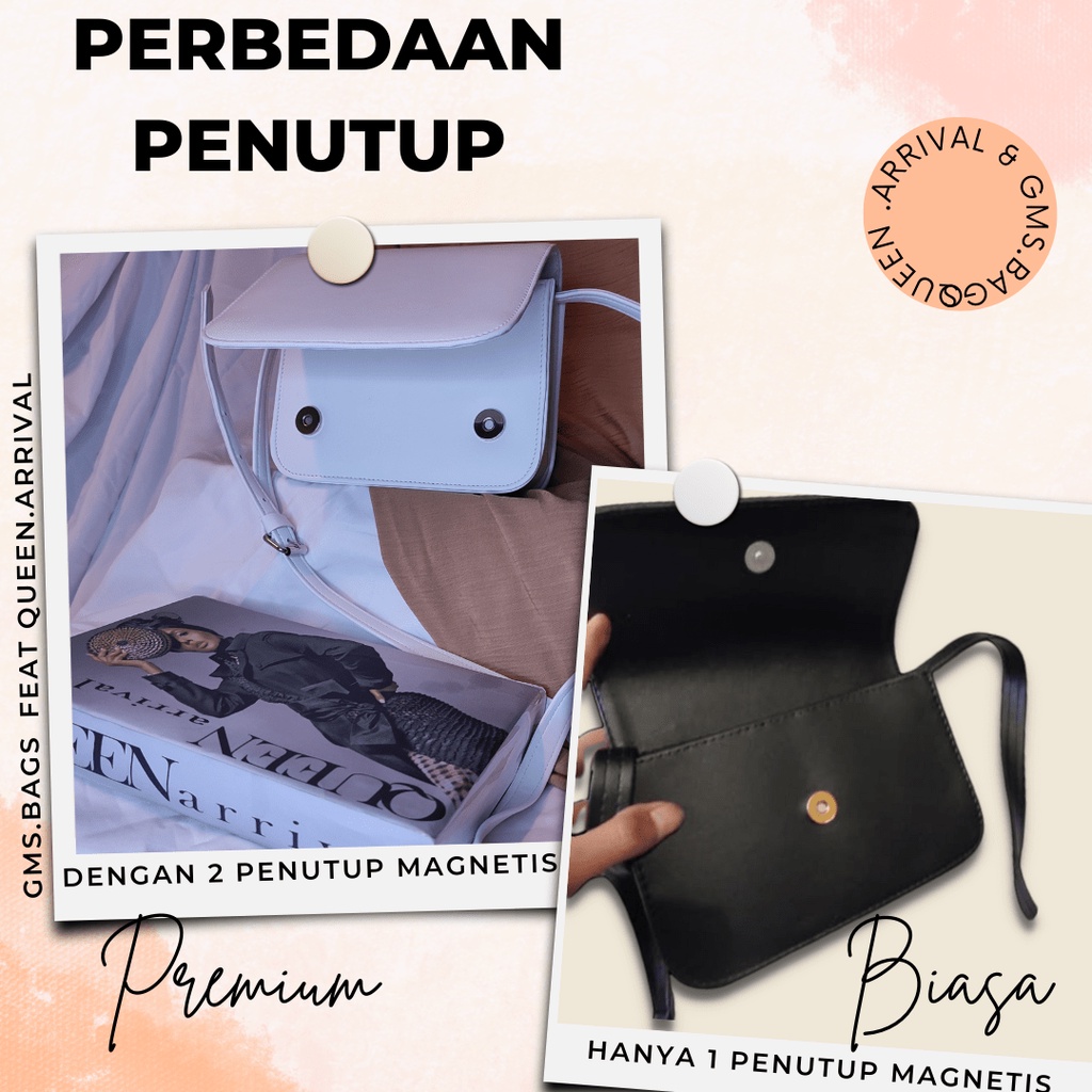 Tas Slempang Wanita Gracia Simple Sling Bag Wanita Terbaru Miniso Kokoh Full Color Elegan Size Shoulder Bag Tas Bahu Wanita