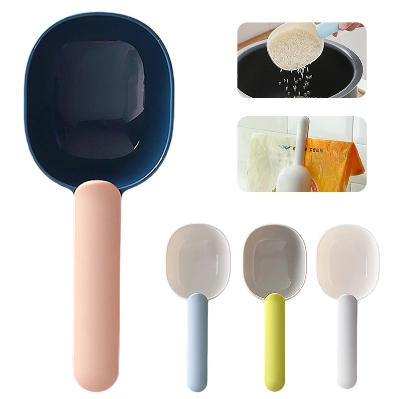 [Rice Scoop with Sealing Clip] [Tea &amp; Snack Bag Clip] [Coarse Grain Bag Clip, Sealed Flour Scoop] [Portable Large Capacity Long-handled Scoop Cup]