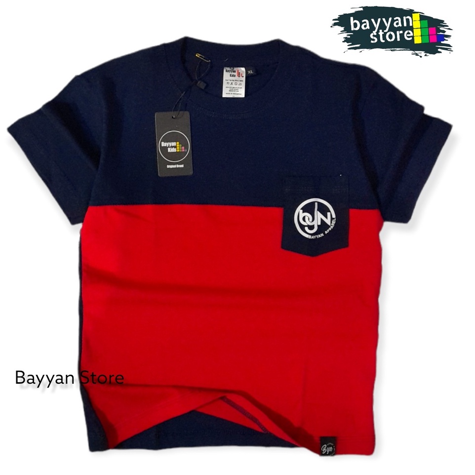 Bayyan Kaos Distro Anak Laki Laki Usia 1-12 Tahun Bahan Cotton 30s Soft