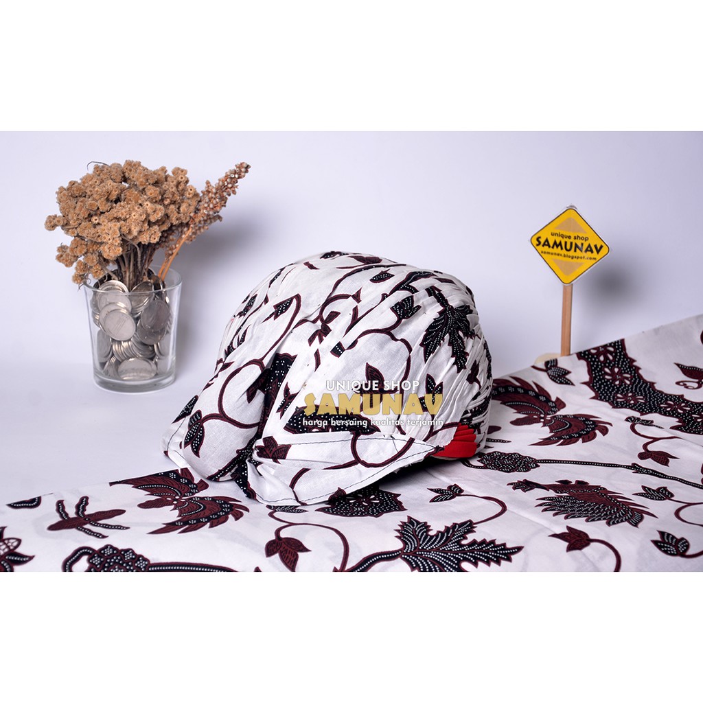 Paket Kain jarik dan Blangkon Jogja mataram motif Wahyu Tumurun