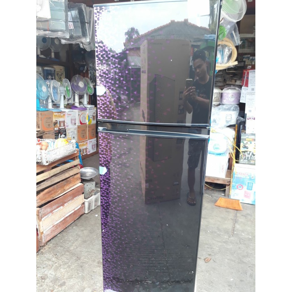 Kulkas 2 Pintu Sharp SJ 316 MG GB GR SHINE No Frost 256 Liter Tinggi 163 CM Glossy Door Garansi 5 TH