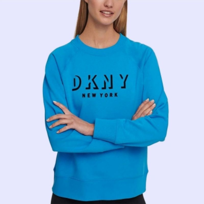 SWEATSHIRT-DKNY FLOCKED SPORT SWEATSHIRT