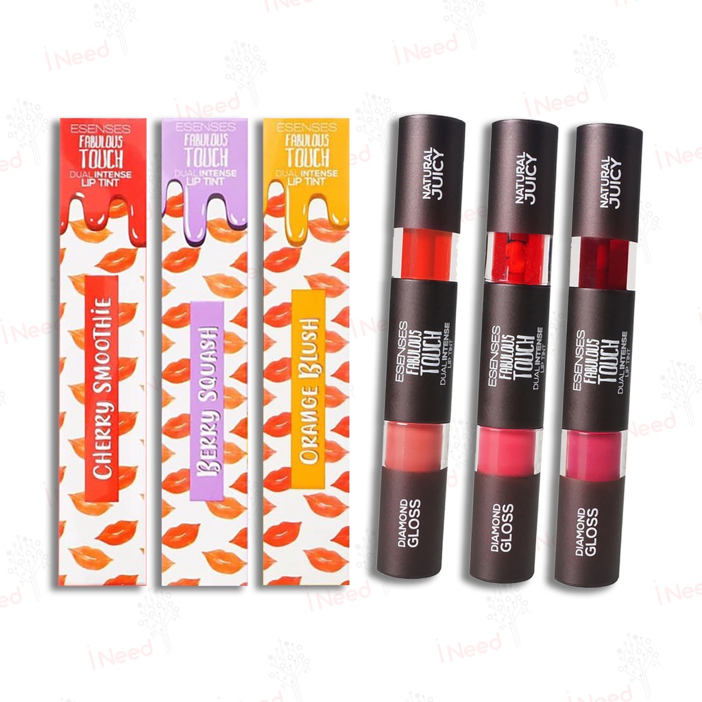 (INEED) (NEW) ESENSES FABULOUS TOUCH DUAL INTENSE LIP TINT - ESENSES 2in1 LIP TINT + LIPGLOSS