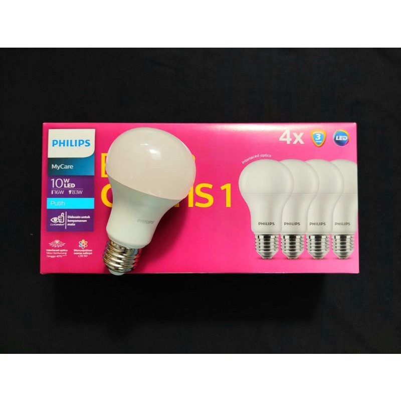 LAMPU LED PHILIPS 10 WATT 10WATT 10W 10 W (Harga per 1 buah lampu)