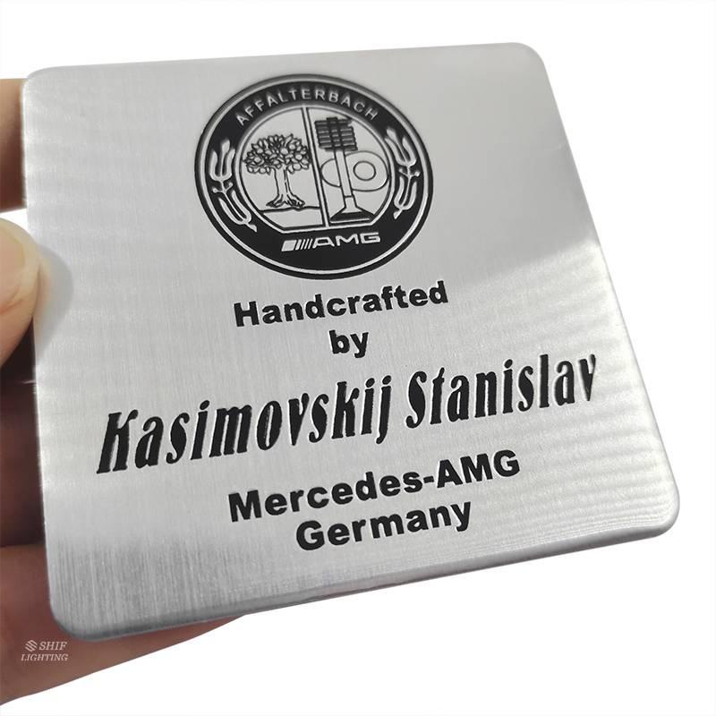 1 x Aluminum AMG Apple Tree Logo Car Auto Emblem Badge Sticker Decal Replacement for Mercedes Benz C E S Class