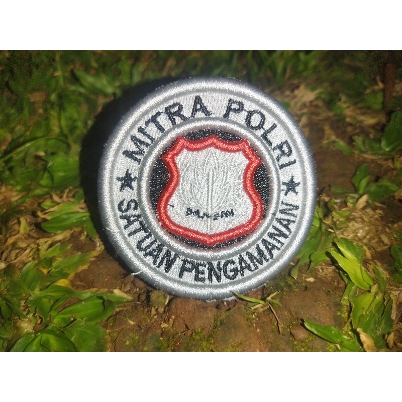 bordir pin mitra polri timbul