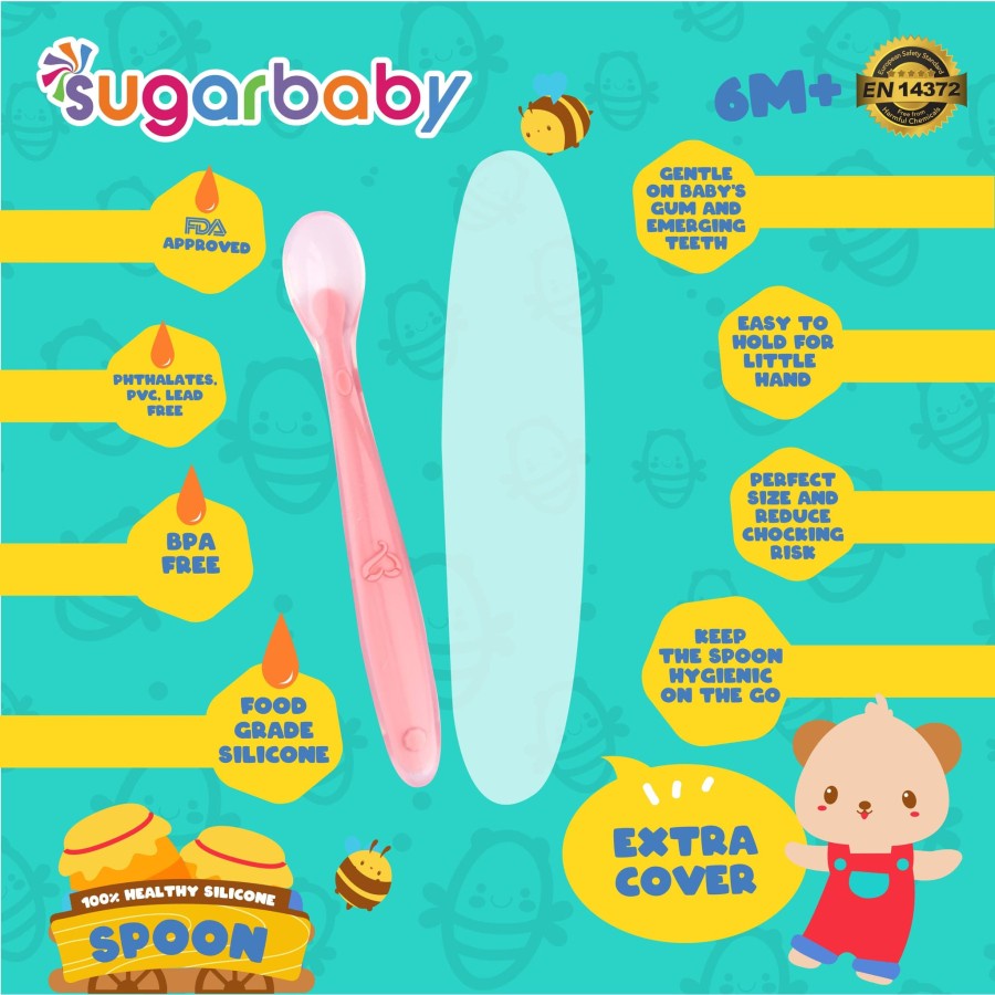 SUGAR BABY 100% HEALTHY SILICONE SPOON