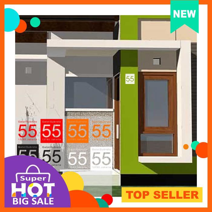 

Stiker Nomor Rumah Jalan Kode Pos Cutting Sticker Custom / Nomer 30X30