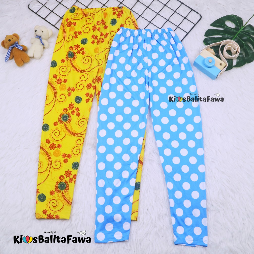 Legging Carlissa Anak 12-15 Tahun Remaja Tanggung / Celana Panjang Leging Perempuan Salur Murah Adem