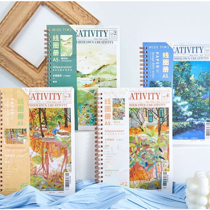 

Midsummer Story Spiral Ruled Notebook A5 - Buku Tulis Estetik - Notebook Aesthetic - Notebook Vintage