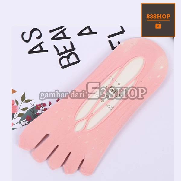 Kaos Kaki Tipis Wanita Invisible 5 Jari Hidden Finger Socks Anti Slip