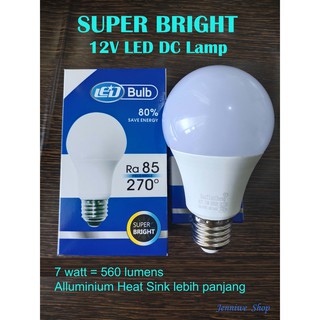 Jual Lampu Bohlam LED DC 12V 7 Watt E27 Kuning Bulb LED DC 12 Volt 7W ...