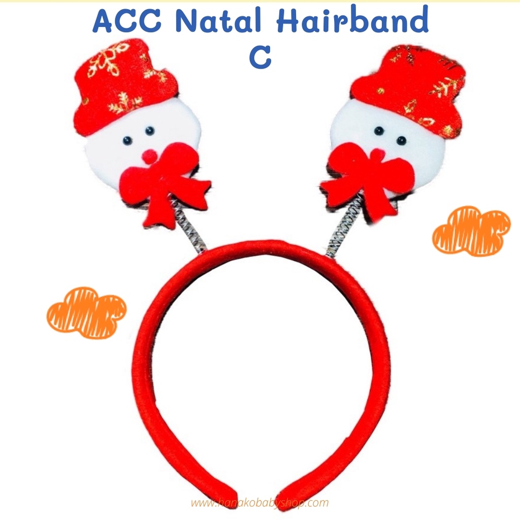 Aksesoris Natal Anak Jepitan, Bandana / Acc Natal