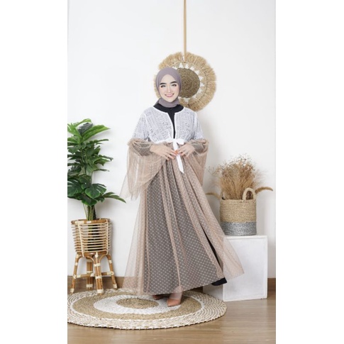 Vania outer dress/long outer brukat tile