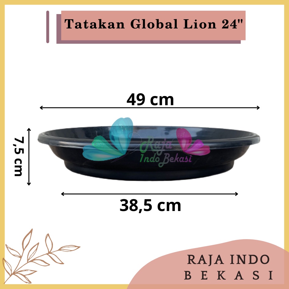 ONLY SAMEDAY AND INSTAN Pot Gloria 60 Hitam - Pot Besar Jumbo 50 60 70cm Pot Besar Plastik Bahan Tebal - Pot Hitam Gloria 50 60 70