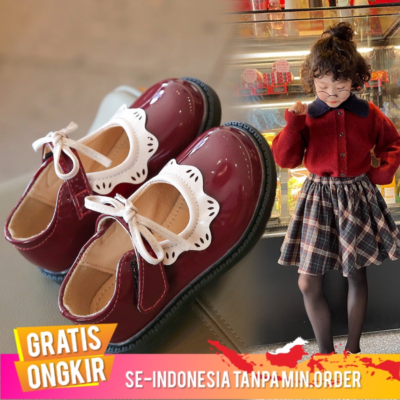 Sepatu Putri Anak 2022baru sepatu kulit anak-anak wanita kulit cerah grosir anak perempuan sepatu ba