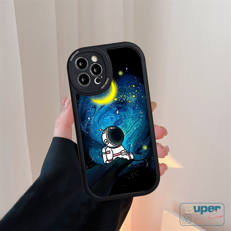 Casing Redmi 12C A1 9A 10A 10C 10 9 9T 9C NFC Redmi Note10 10s Note 11 11Pro 8 9 9s 11s Note 9 10Pro MI POCO F4 X3 M3 NFC Kartun Trendy NASA Star Astronot Soft TPU Cover