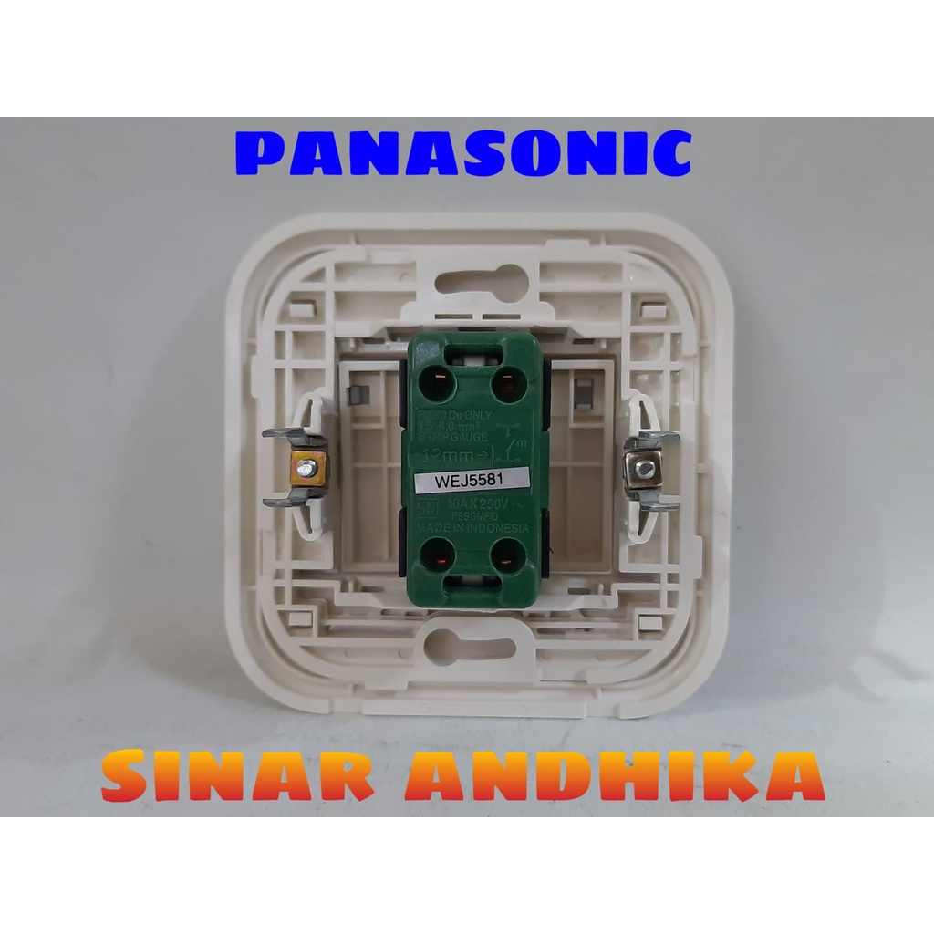 SAKLAR ENGKEL LEBAR INDIKATOR PUTIH PANASONIC WEJ 78029+WEJ 5581