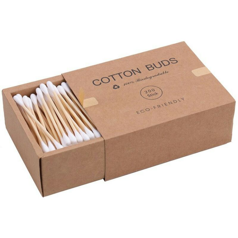 Biode Cotton Buds Bambu Pembersih Telinga Korek Kuping 200 Pcs - BD277
