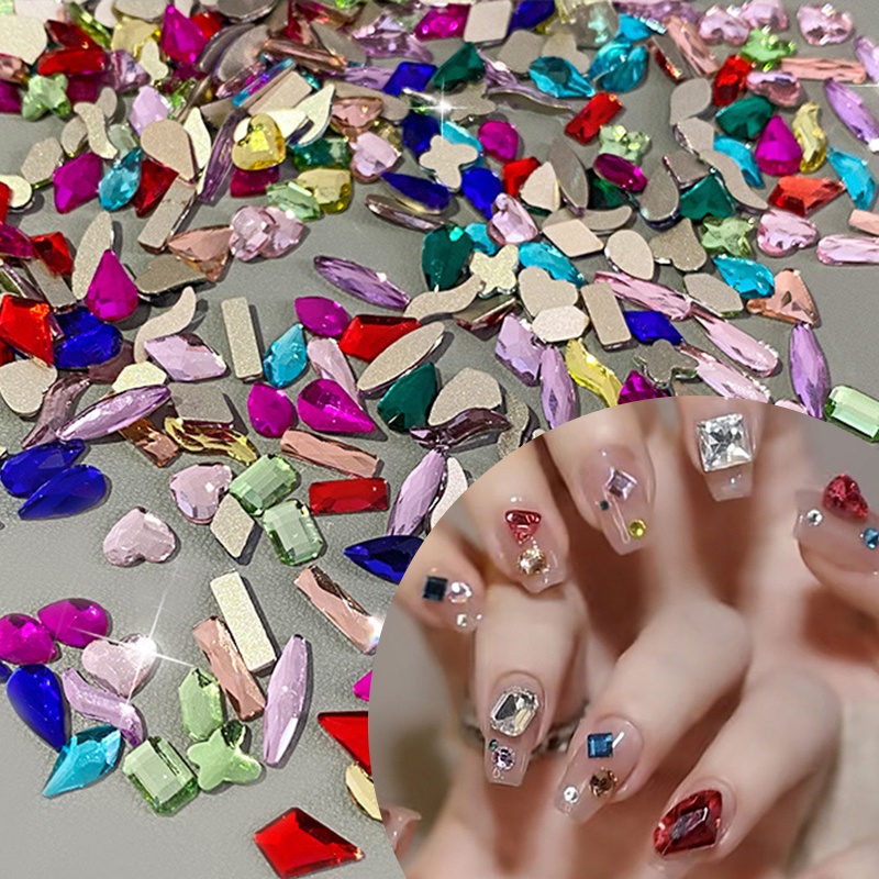 Charms Kristal Berlian Imitasi 3D Untuk Dekorasi Nail Art