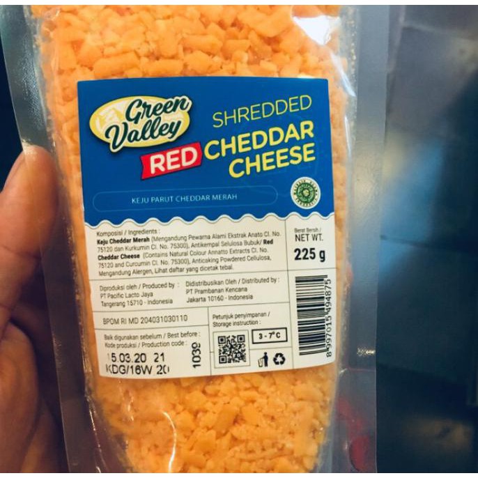 

GREEN VALLEY RED CHEDDAR CHEESE PARUT 225GR