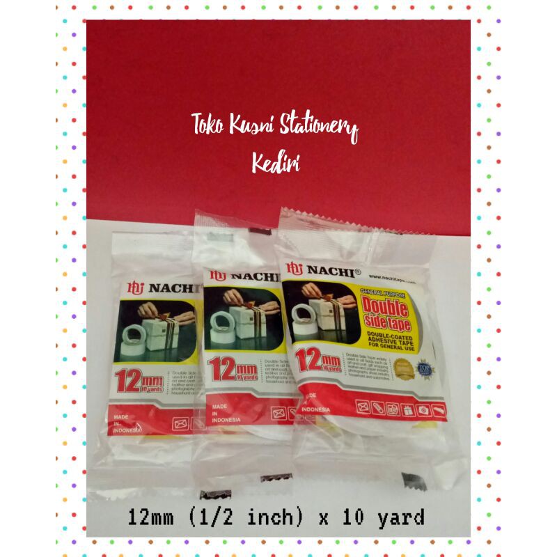 

ISOLASI 2 SISI DOUBLE SIDE TAPE NACHI 12 MM 10 YARD