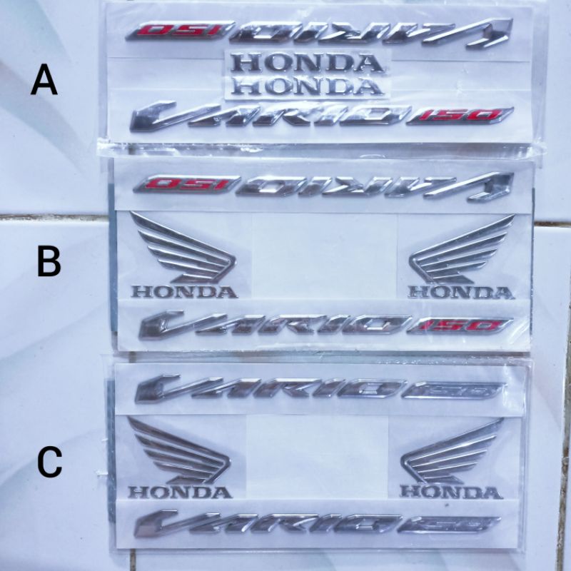 Sticker stiker Emblem wing Vario 150 2017 Ori