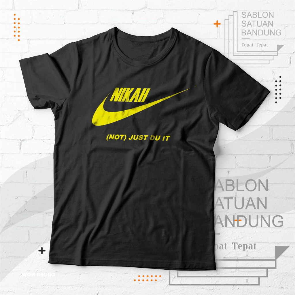Kaos Pria Wanita Distro Plesetan Logo Nike