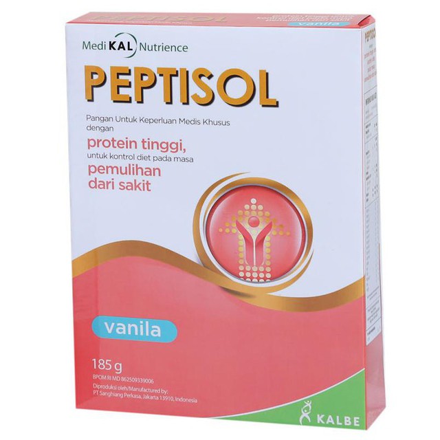 

Peptisol (Susu Nutrisi protein tinggi) Vanila & coklat 185 gr