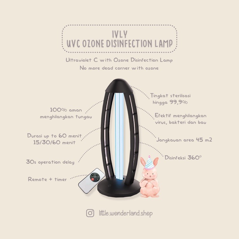 IVLY NATURE UVC+Ozone Disinfection Lamp