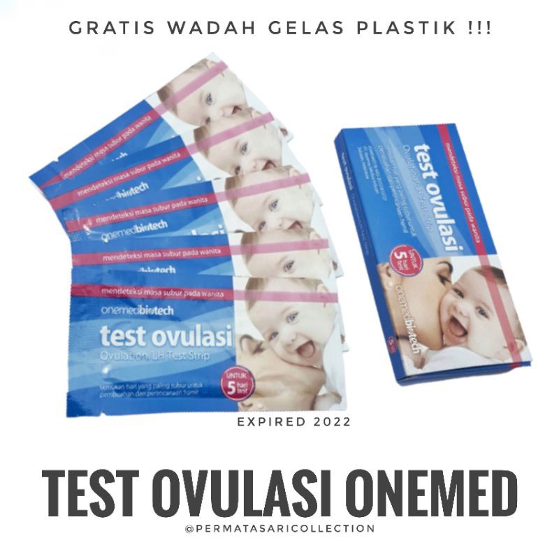 Ovulation LH Test Strip Alat Tes Ovulasi Pendeteksi Kesuburan Wanita Masa Subur OneMed Ecer Satuan