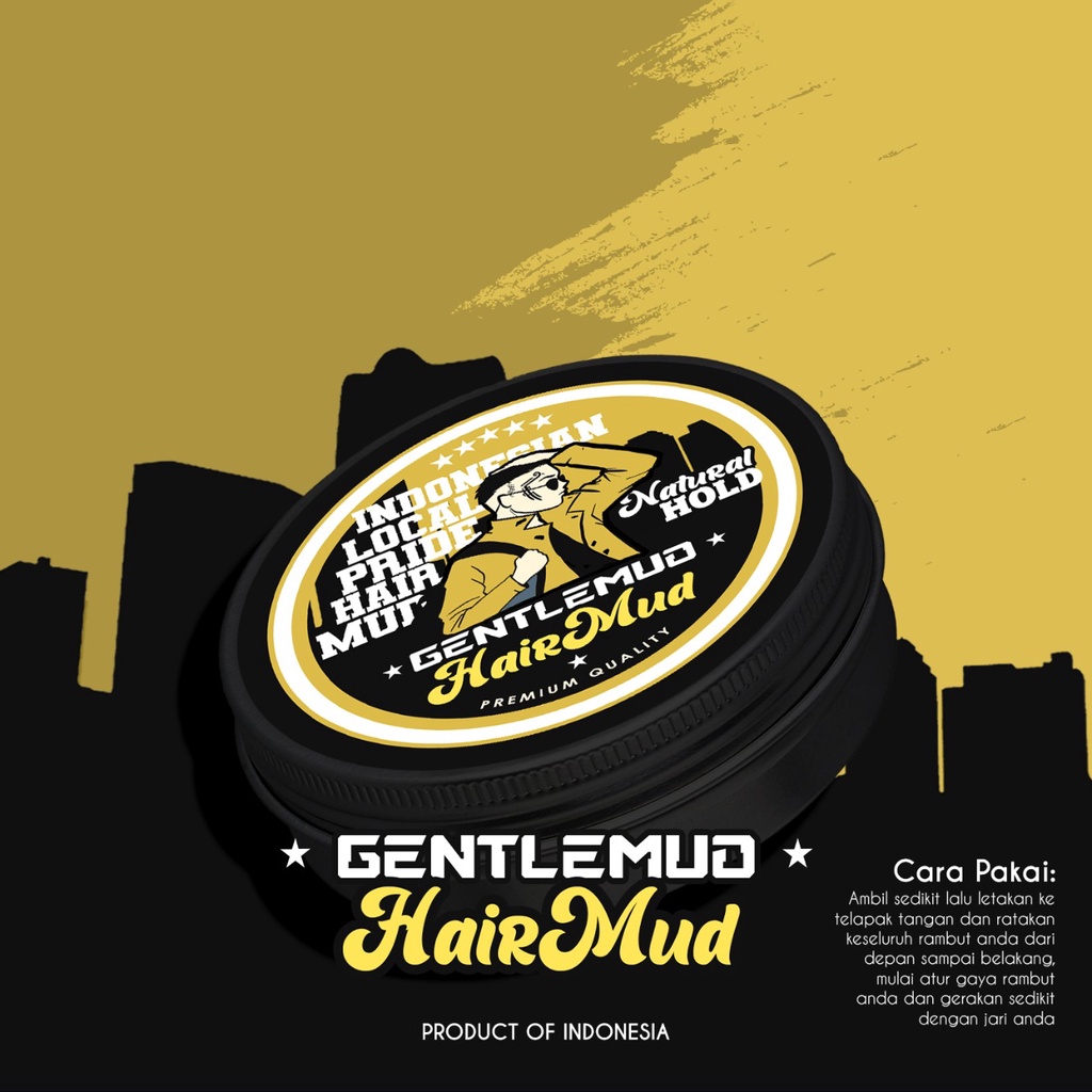 GENTLEMUD Hair Clay Mud BPOM 100gr Original