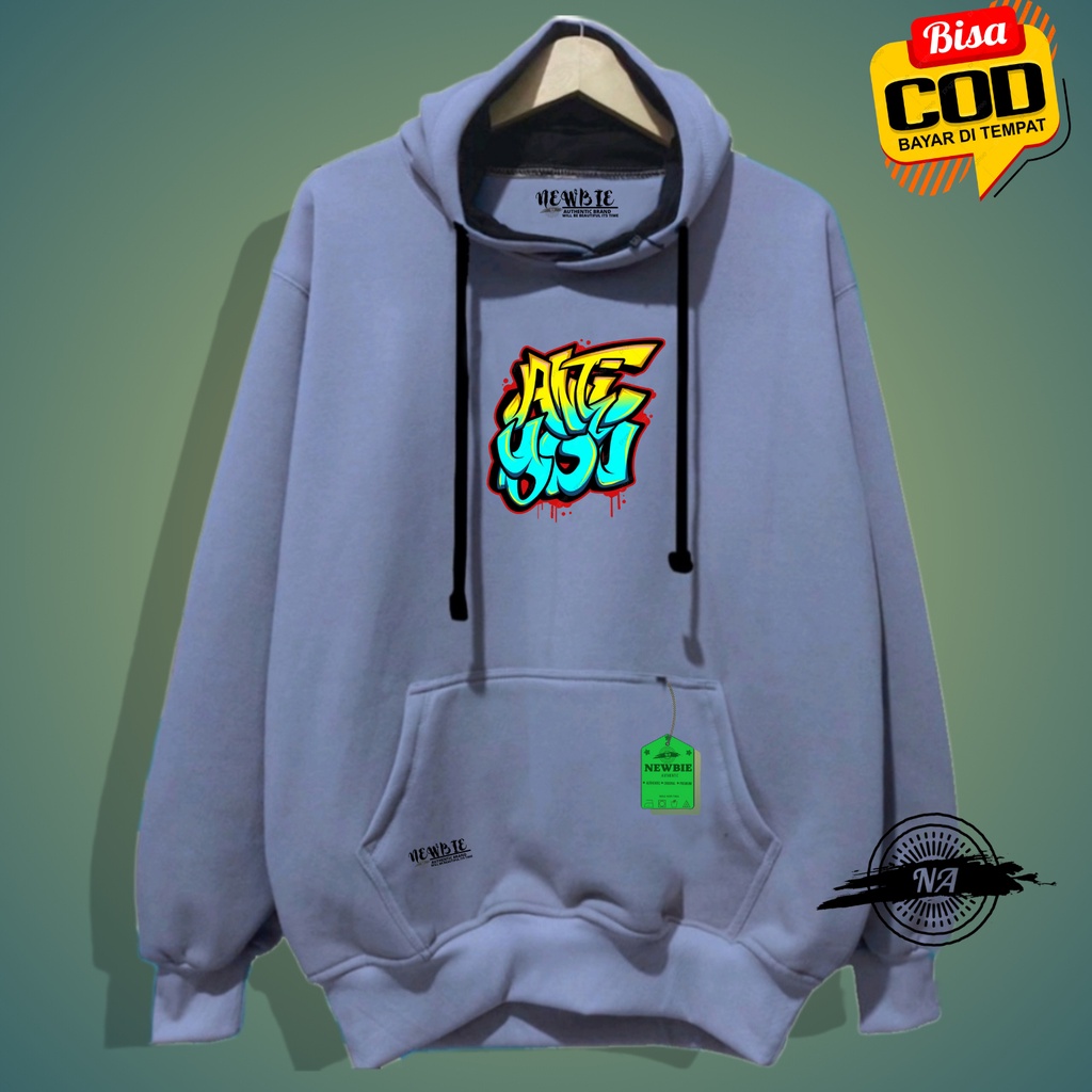 Hoodie Pria Distro Terlaris Sweater pria distro keren Brand NEWBIE Hodie pria distro aesthetic simple warna abu paralon Jacket pria terbaru 2022 keren Suiter cowok