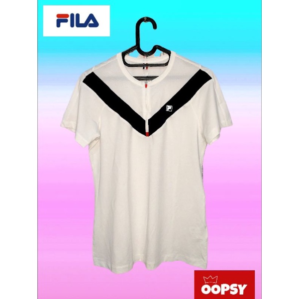 Fila Kaos Fila Baselayer Baju Sport Olahraga Running Pria Cowok Second Thrift Preloved Original