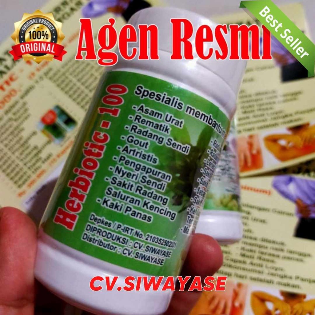 

HERBIOTIC 100 Obat Asam Urat, Nyeri Sendi, Rematik, Kolesterol, Pegal Linu, Persendian dan Encok Herbal Super Paling Ampuh