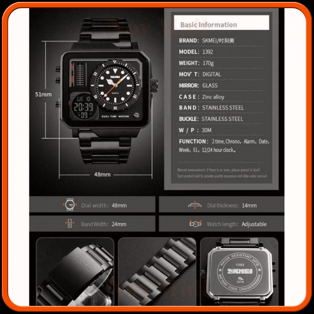 SKMEI Vogue Jam Tangan Digital Analog Pria - 1392