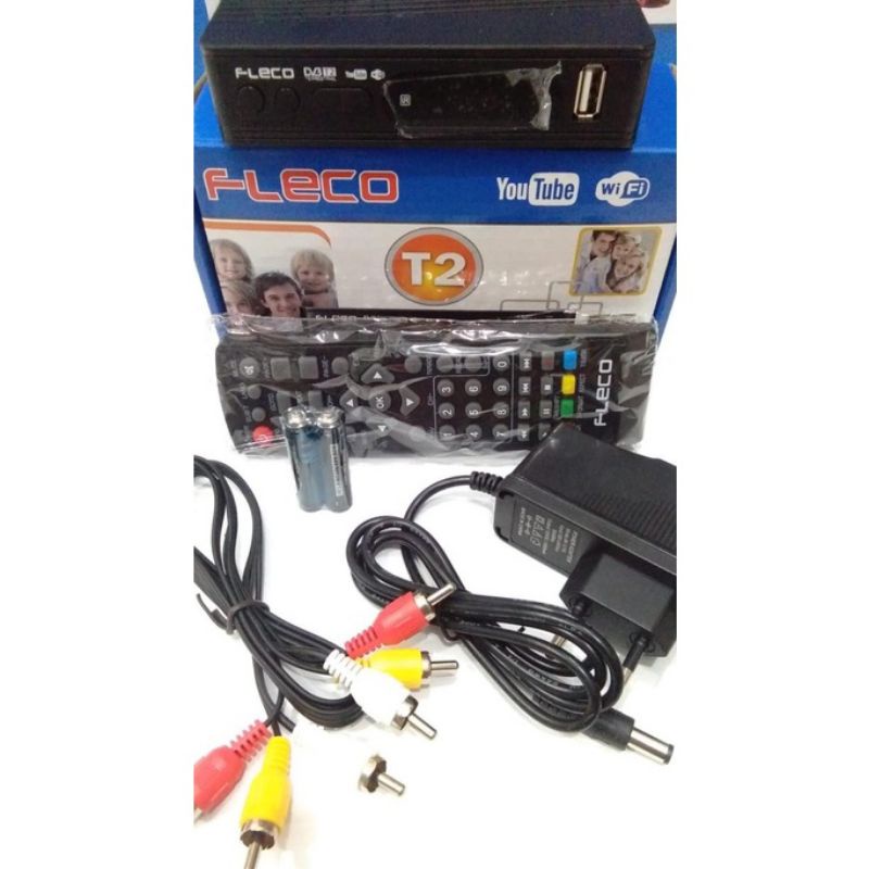 Receiver Set Top Box Fleco DVB T2 HD Digital Antena UHF - TERBARU