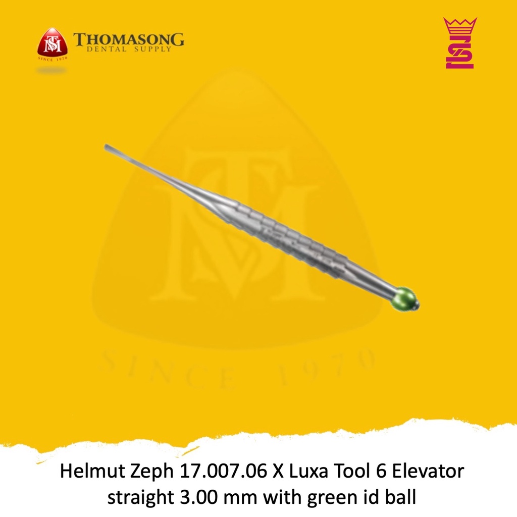 

Helmut Zeph 17.007.06 X Luxa Tool 6 Elevator straight 3.00 mm with green id ball