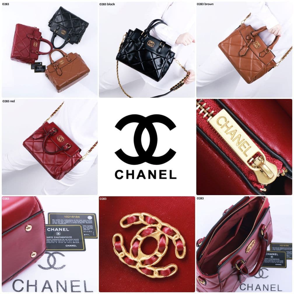 COD ❤️ Tas Wanita Chanel Top handlebag semiPremium Import Kulit Emboss slingbag