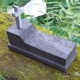 MINIATUR BATU KUBUR MOTIF SALIP 16CM BAHAN BATU KALI TERMURAH