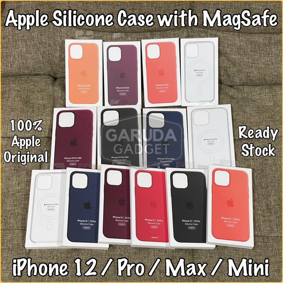 Silicone Case iPhone 12 Pro Max 12 Mini with MagSafe Original Apple Soft Casing Cover