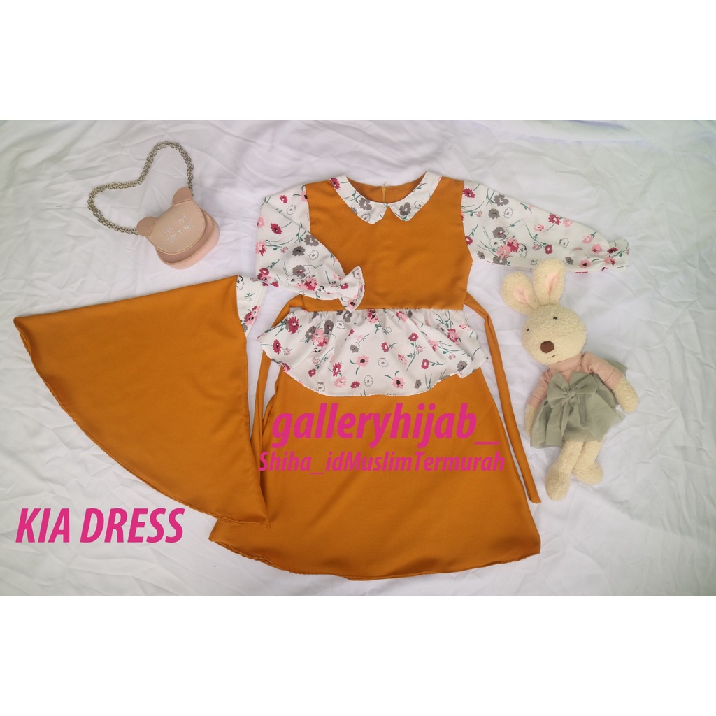 KIA DRESS syar'i anak // ( dress syar'i anak usia 3th  )