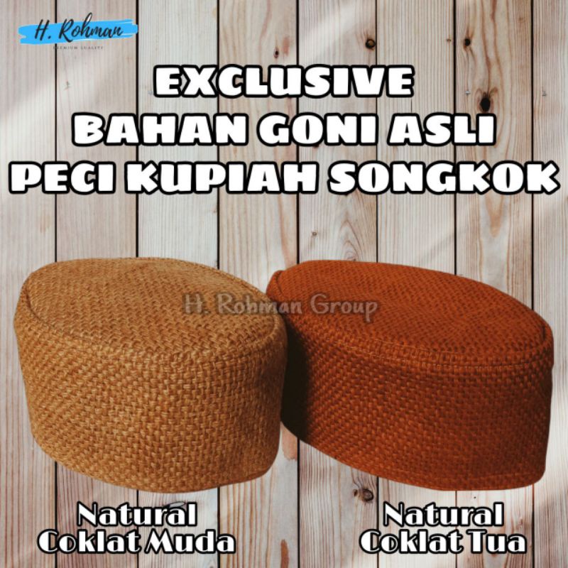 Peci Kupiah Songkok Goni Pakaian Pria Antik / Bahan Goni Grade A Lapis kain tebal Kopia Aksesoris Murah Koleksi Peci