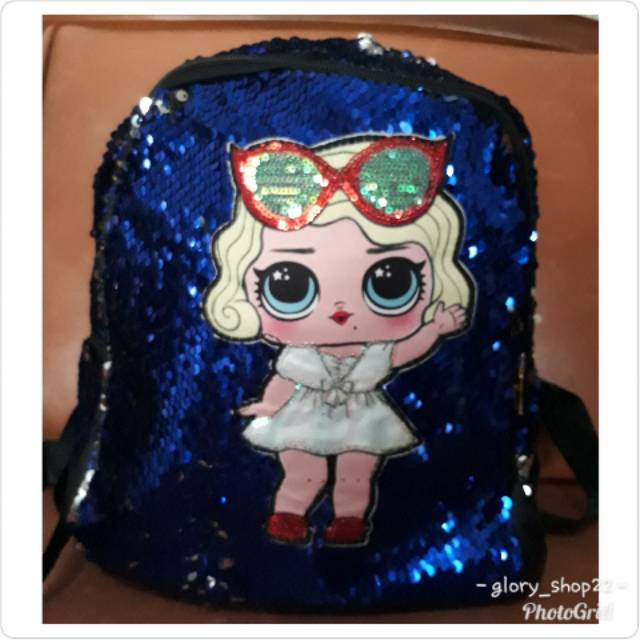 Tas sequin LOL/tas ransel LOL/ransel sequin/tas sekolah TK/tas sekolah anak