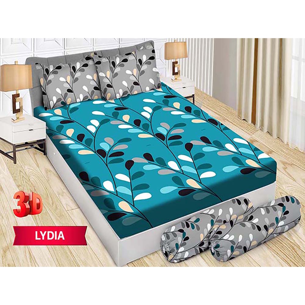 Sprei Bonita 3D Bantal 4 King 180x200 cm Motif Lydia