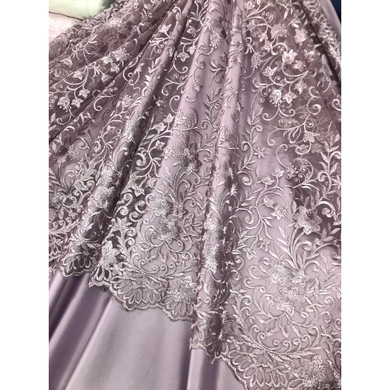 Paket Seragaman Bridesmaid dan Wisuda Tile dan Satin Polos Meteran