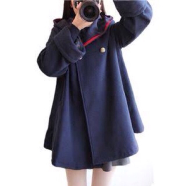 Double Breasted Simple Coat Jaket Kawaii
