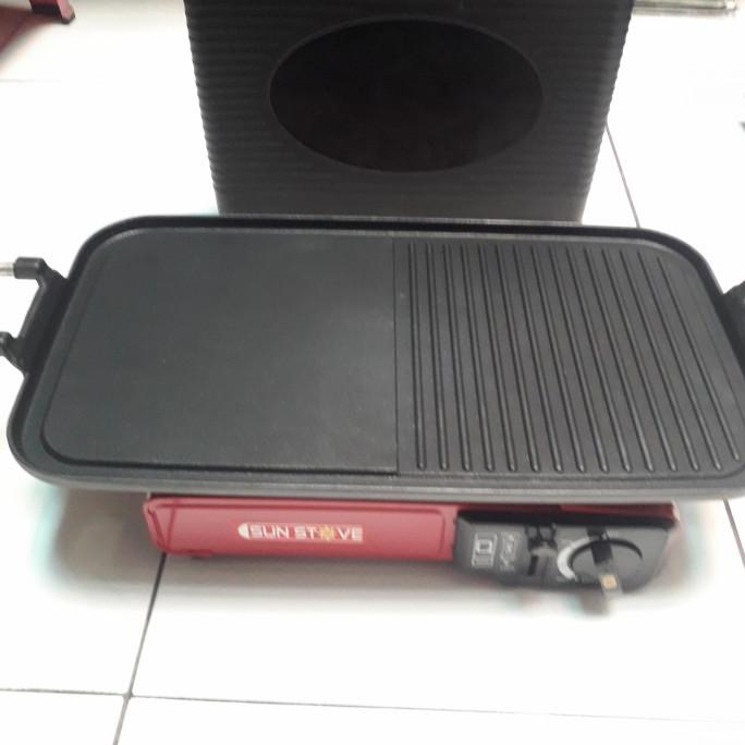 best produk] paket BBQan kompor portable n grill pan persegi panjang