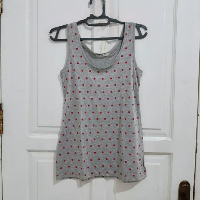 KAOS WANITA HUSH PUPPIES ORI GREY POLKADOT