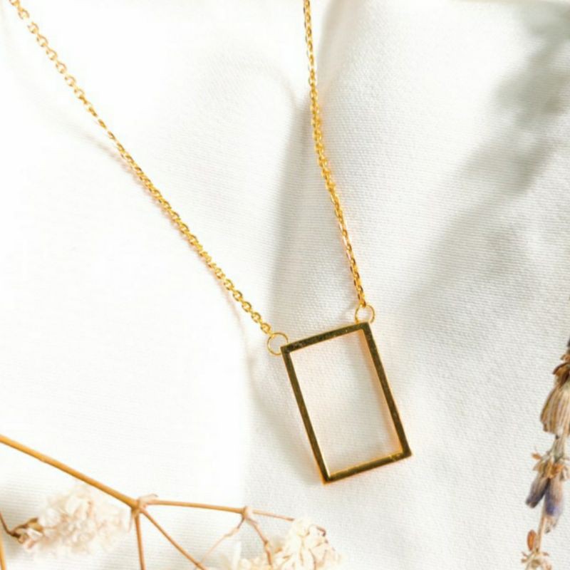 Kalung Rantai Tali Liontin pendant Kotak Perhiasan Gold Emas asli